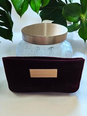 Jimmy Choo Velvet Purse Spray Case In Deep Burgundy